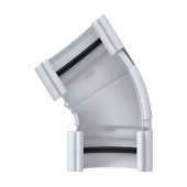 Угол жёлоба 120-145°, ПВХ, серия Элит, цвет Белый